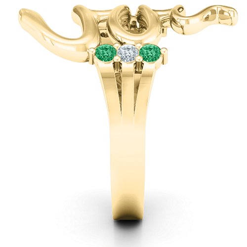 Zig Zag Snake Ring
Snake Ring with Birthstone – 9kt Yellow Gold with Emerald and Cubic Zirconia