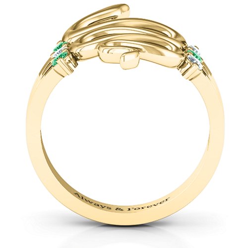 Zig Zag Snake Ring
Snake Ring with Birthstone – 9kt Yellow Gold with Emerald and Cubic Zirconia
