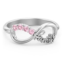 Family Infinite Love with Stones Ring