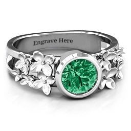 Beautiful Blossoms with Split Shank Ring