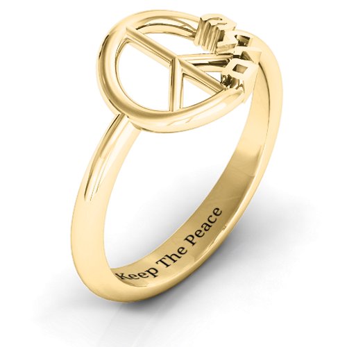 Shalom Peace Ring – 9kt Yellow Gold