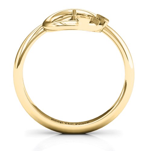 Shalom Peace Ring – 9kt Yellow Gold