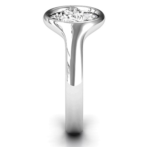 Full Circle Cherry Blossom Ring – Sterling Silver
