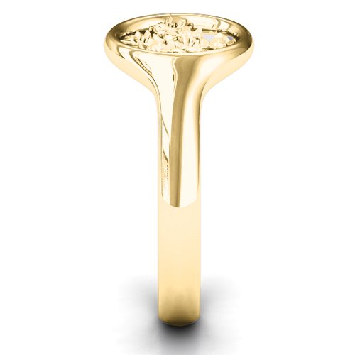 Full Circle Cherry Blossom Ring – 9kt Yellow Gold