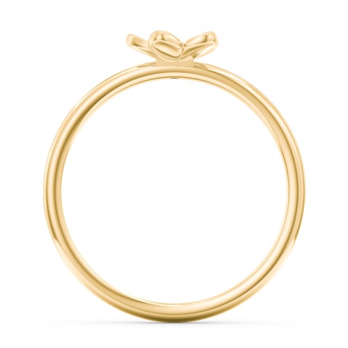 Stacking Flower RIng – 9kt Yellow Gold with Peridot