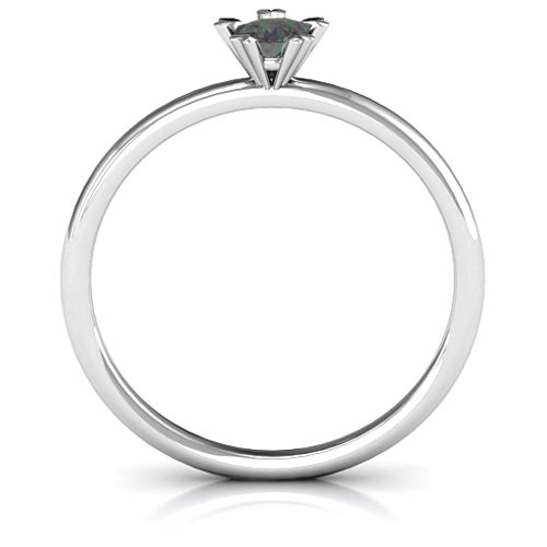 Stackr Hugging Heart Stone Ring – Sterling Silver with Alexandrite