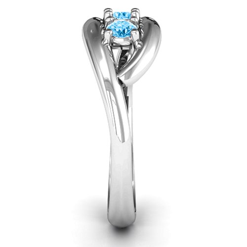Perfect Pair Couple's Ring – Sterling Silver with Blue Topaz