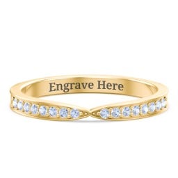 Tapered Stacking Band with Accents