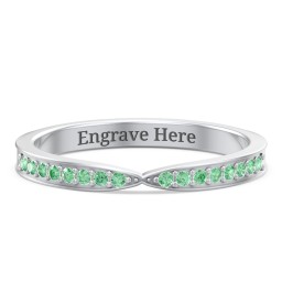 Tapered Stacking Band with Accents