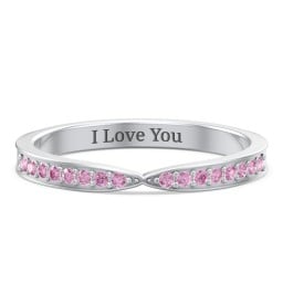 Tapered Stacking Band with Accents