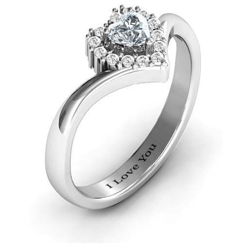 Peak of Love Ring – Sterling Silver with Cubic Zirconia and White Premium Zirconia