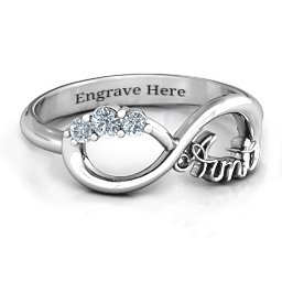 Aunt's Infinite Love Ring with Stones