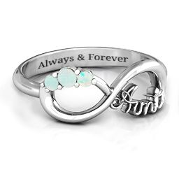 Aunt's Infinite Love Ring with Stones