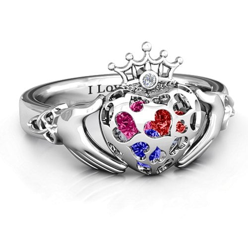 Caged Hearts Claddagh Ring