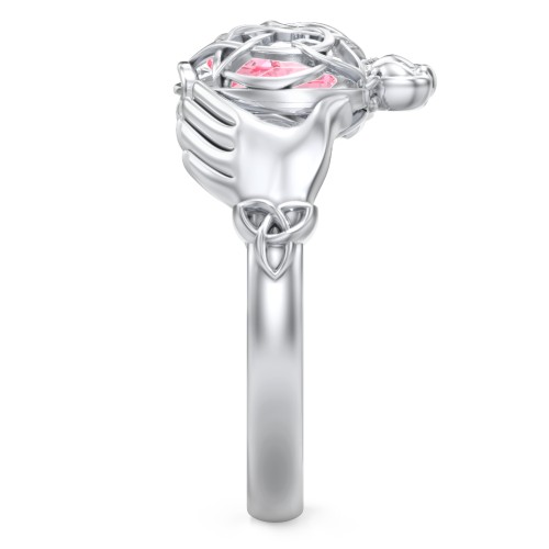 Caged Hearts Celtic Claddagh Ring