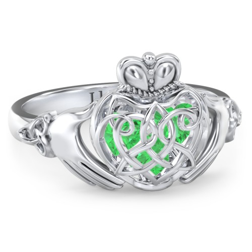 Caged Hearts Celtic Claddagh Ring