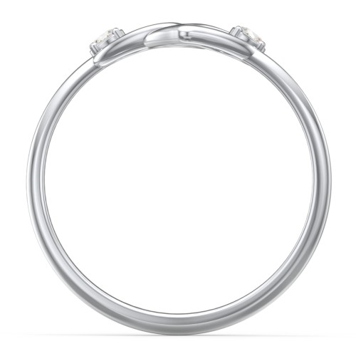 Linked in Love Ring – Sterling Silver with Cubic Zirconia