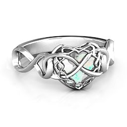 My Infinite Love Caged Hearts Ring