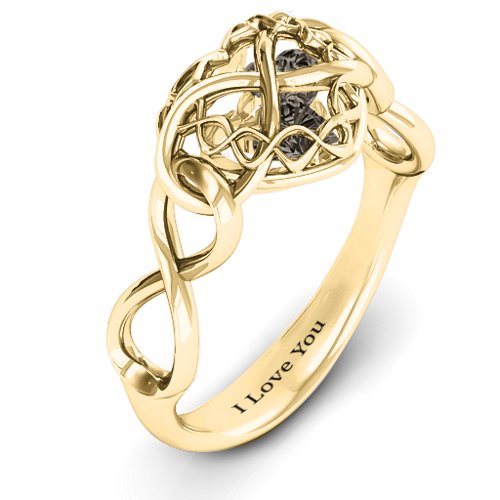 My Infinite Love Caged Hearts Ring