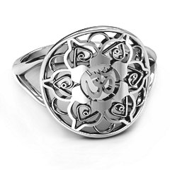 Om Mandala Ring – Sterling Silver