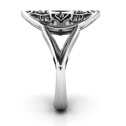 Om Mandala Ring – Sterling Silver
