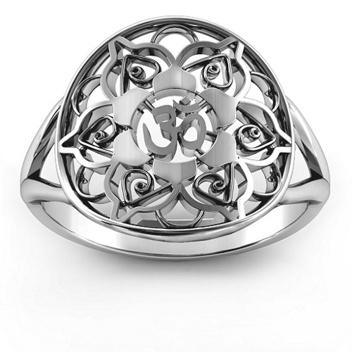 Om Mandala Ring – Sterling Silver