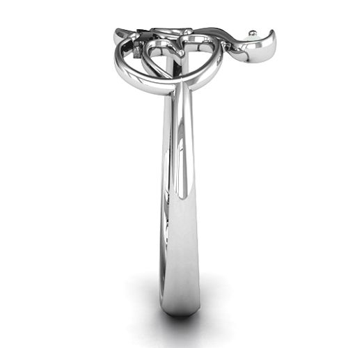 Spiritual Heart Om Ring – Sterling Silver with Opal