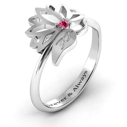 Leaves and Lotus Wrap Ring