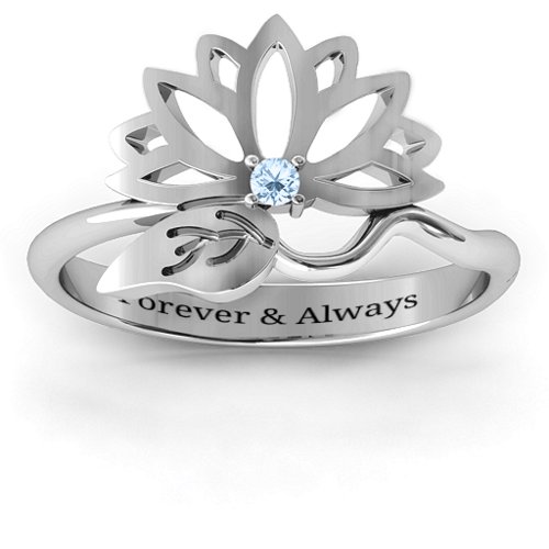 Leaves and Lotus Wrap Ring