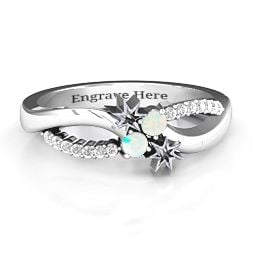 Light Up My Life Infinity Ring with Accent Stones