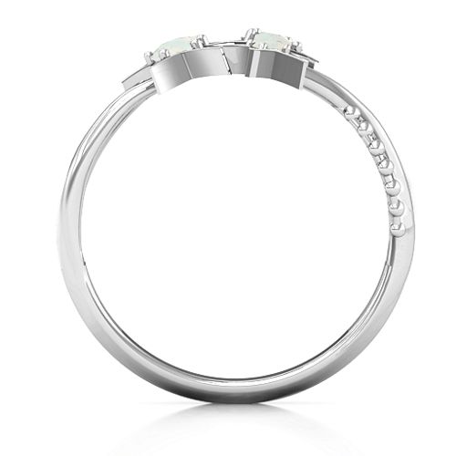 Twinkling Starlight Ring – Sterling Silver with Opal