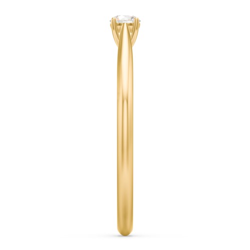 Classic Solitaire Sparkle Ring – 18K Gold Plated Silver with Cubic Zirconia