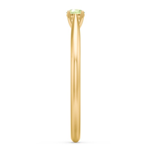 Classic Solitaire Sparkle Ring – 18K Gold Plated Silver with Peridot
