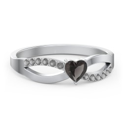 Split Shank Heart Promise Ring