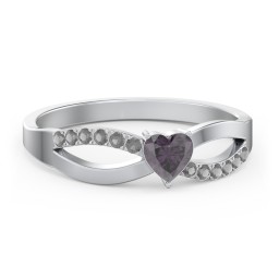 Split Shank Heart Promise Ring