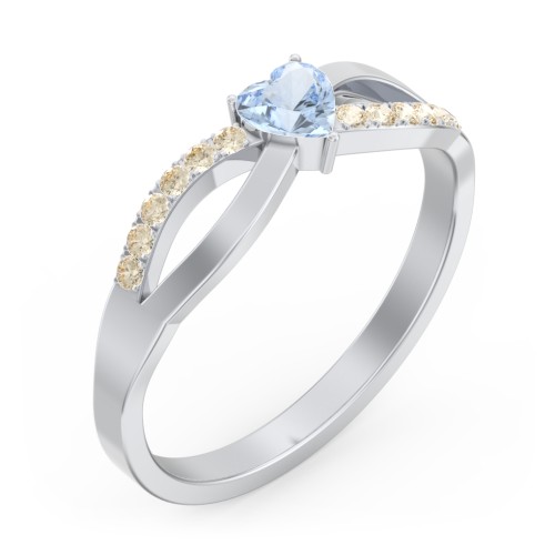 Split Shank Heart Promise Ring