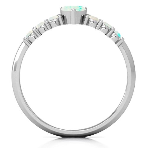 Beaming with Love Ring – Sterling Silver with Opal