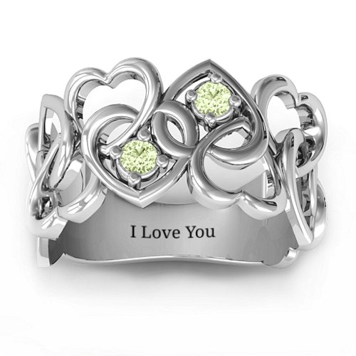 Your Heart and Mine Ring – Sterling Silver with Peridot