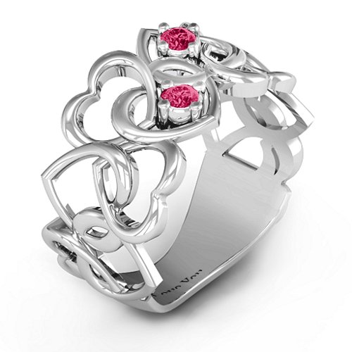 Your Heart and Mine Ring – Sterling Silver with Ruby