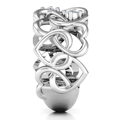 Your Heart and Mine Ring – Sterling Silver with Cubic Zirconia