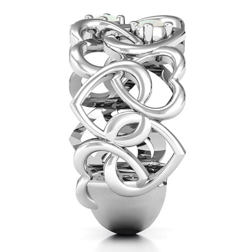 Your Heart and Mine Ring – Sterling Silver with Opal