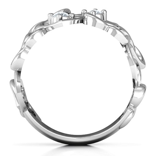 Your Heart and Mine Ring – Sterling Silver with Cubic Zirconia