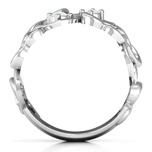 Your Heart and Mine Ring – Sterling Silver with Opal