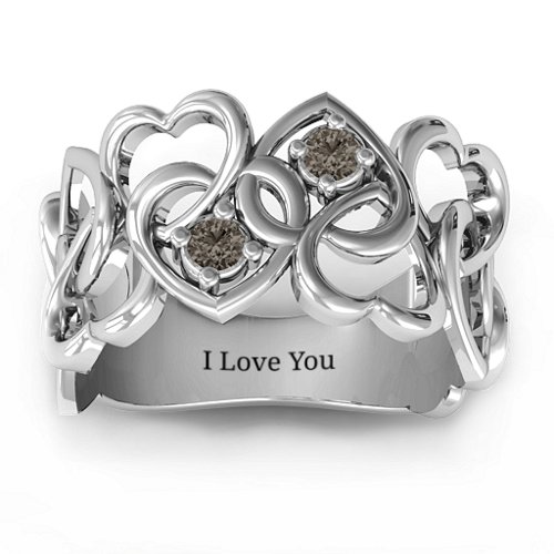 Your Heart and Mine Ring – Sterling Silver with Smokey Quartz