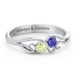 Swirl of Style Birthstone Ring