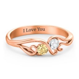 Swirl of Style Birthstone Ring