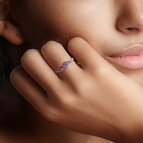 Swirl of Style Birthstone Ring