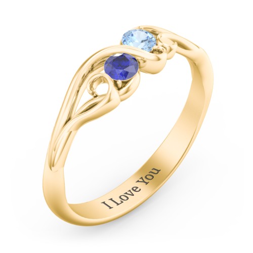Swirl of Style Birthstone Ring