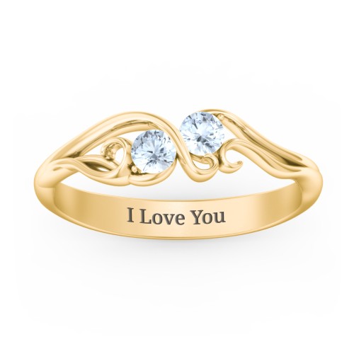 Swirl of Style Birthstone Ring