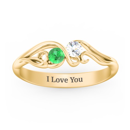 Swirl of Style Birthstone Ring